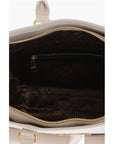 Moschino LOVE Double Pocket Faux Leather Tote Bag With Clamp