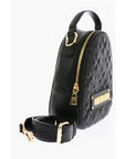 Moschino Love Quilted Faux Leather Mini Bag with Golden Details