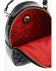 Moschino Love Quilted Faux Leather Mini Bag with Golden Details