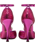 Dolce & Gabbana Fuchsia Calfskin Sandal