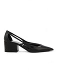 Prada Black Leather Cut-Out Pumps 55