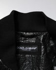 Dolce & Gabbana Black Logo Plaque Bomber Full Zipper Jacket
