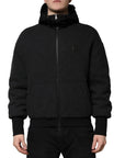 Dolce & Gabbana Black DG Logo Plaque Hooded Bomber Jacket