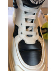 Dolce & Gabbana White Padded Mid Calf Lace Up Boots Shoes