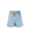 Balmain Blue Cotton Short