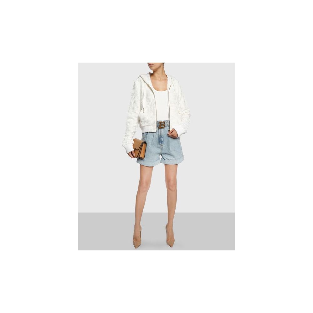 Balmain Blue Cotton Short