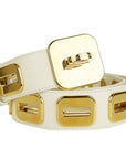 Dolce & Gabbana White Calfskin Women Belt