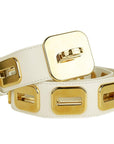Dolce & Gabbana White Calfskin Women Belt