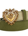 Dolce & Gabbana Green Calfskin Belt
