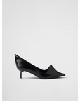 Prada Black Brushed Leather Pumps