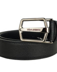 Dolce & Gabbana Black Calfskin Belt