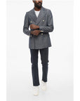 Nino Danieli Side Vents Peak Lapel Double Breasted Blazer