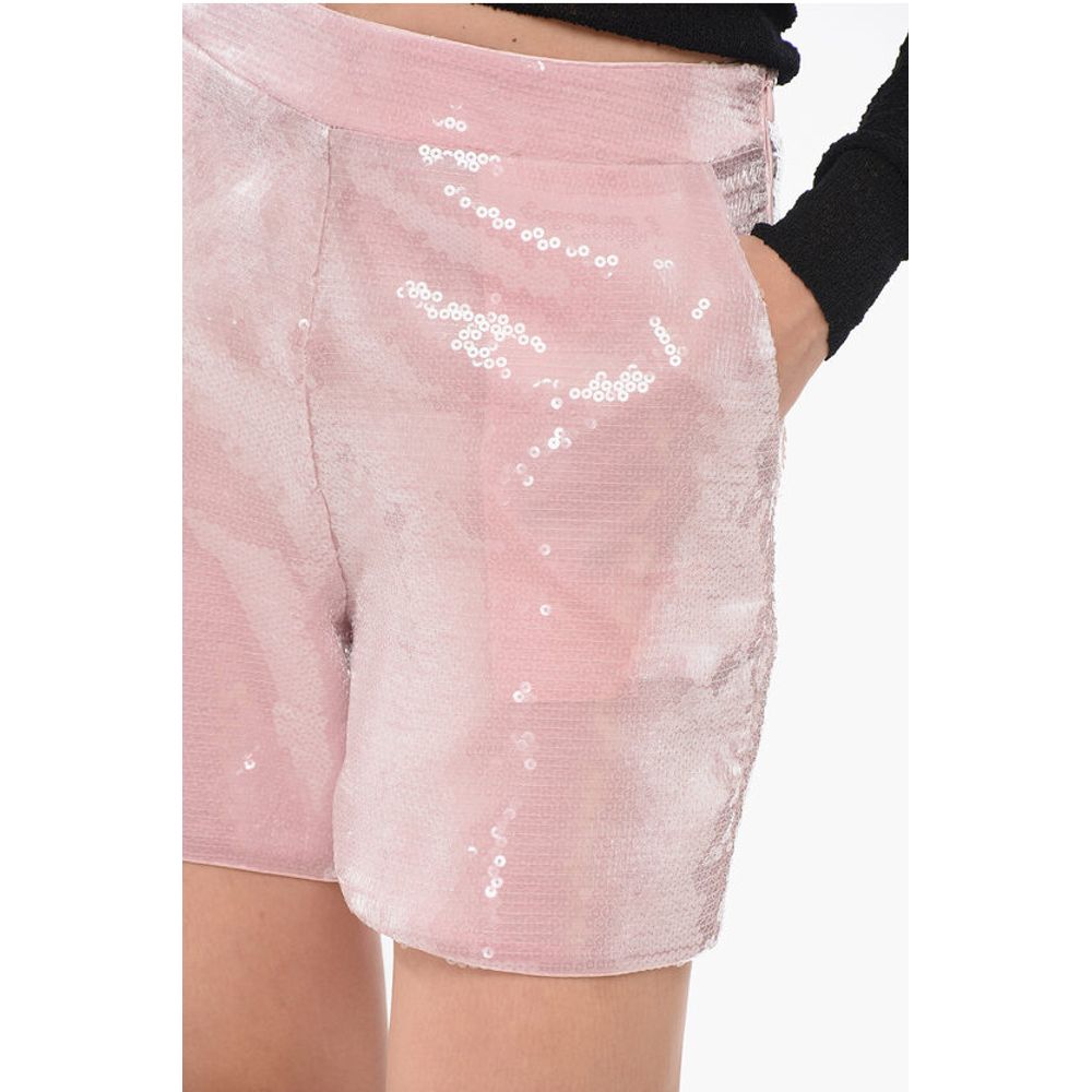 Federica Tosi Allover Sequined High-Waisted Shorts