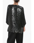 Parosh Long Sleeved Top With Allover Sequins