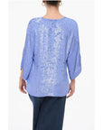 Parosh Long Sleeved Top With Allover Sequins