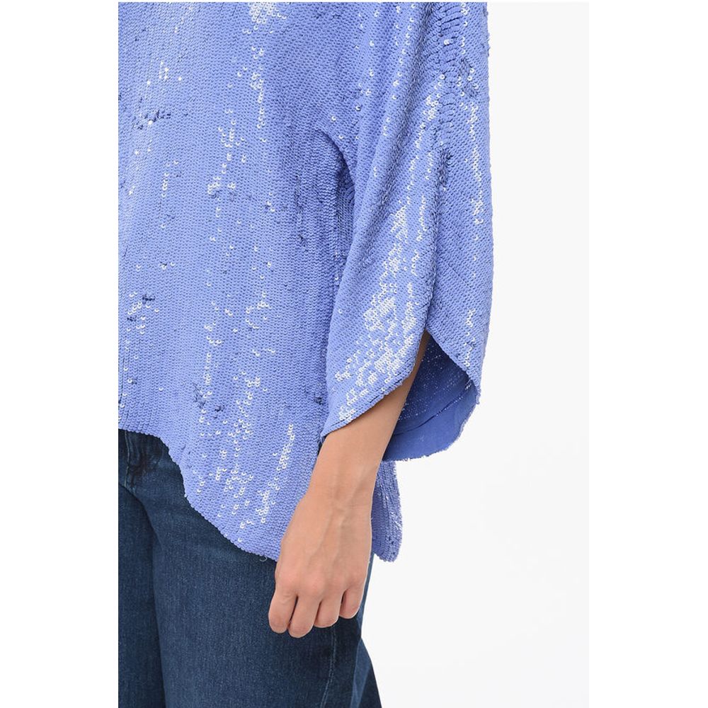 Parosh Long Sleeved Top With Allover Sequins