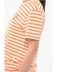 Patou Awning Striped Cotton T-Shirt with Printed Logo