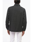 Department 5 Virgin Wool and Cotton Overshirt with Double Breast Pocket
