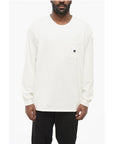 Needles Long Sleeved Crew-neck T-Shirt with Breast Pocket and Butter