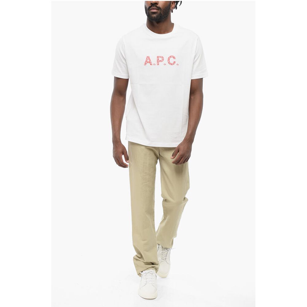 A.P.C. Solid Color Crew-neck T-Shirt with Contrasting Logo