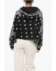 Amiri Paisley Patterned Cropped Fit Hoodie