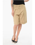 Aspesi Double-pleated Linen Blend Shorts