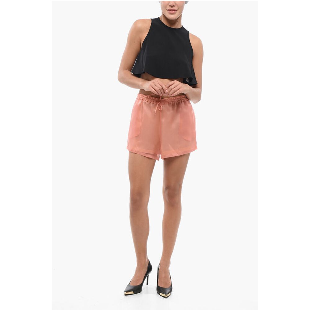 Super Blond Chiffon Pleated Shorts