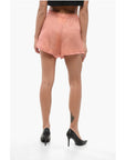 Super Blond Chiffon Pleated Shorts
