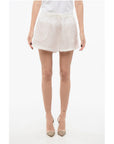Super Blond Chiffon Pleated Shorts