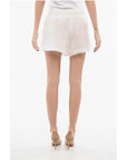 Super Blond Chiffon Pleated Shorts