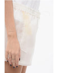 Super Blond Chiffon Pleated Shorts