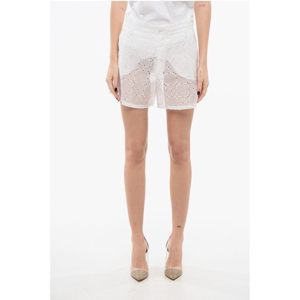 Super Blond Sheer Lace Shorts