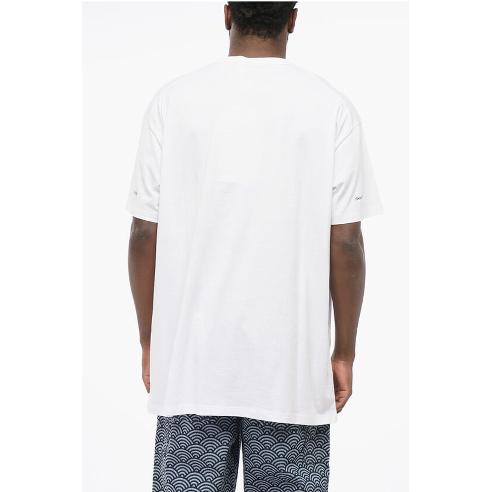 Setchu Crew Neck Cotton T-Shirt with Printed Logo