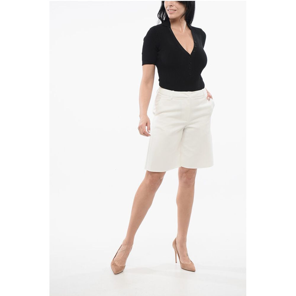 Valentino Cotton Wide-leg Shorts