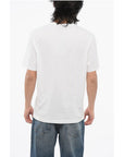 Versace Crew Neck Cotton T-Shirt with Embroidered Logo