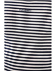 Dolce & Gabbana Crew Neck Virgin Wool Sweater with Awning Stripe Motif