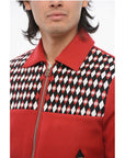 Amiri Wool Blend DIAMOND Jacket with Embroidered Insert