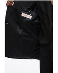 Valentino Double-breasted Virgin Wool Blazer with Tie Detail