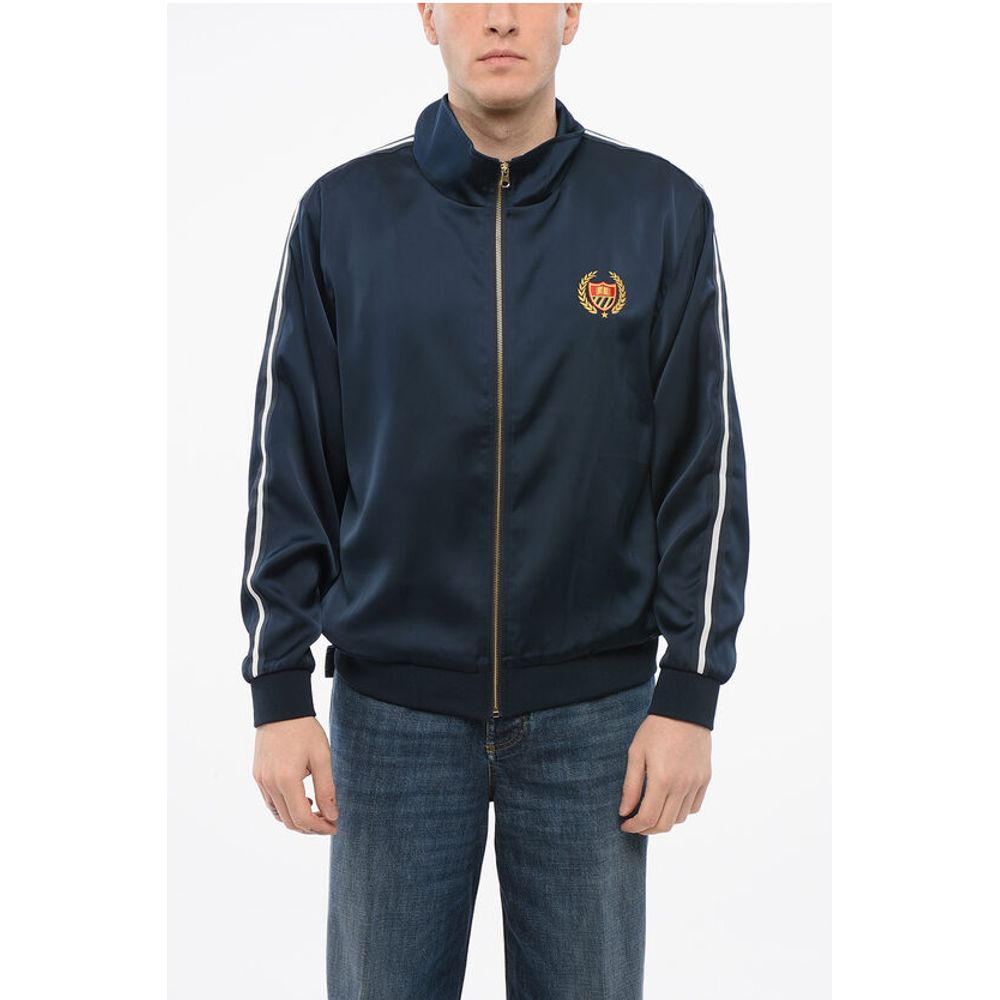 Bel Air Athletics Satin ACADEMY Mock Neck Sweatshihrt with Contrasting Side Ba