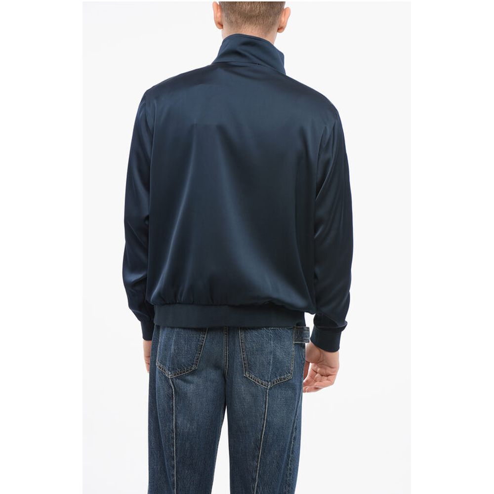 Bel Air Athletics Satin ACADEMY Mock Neck Sweatshihrt with Contrasting Side Ba