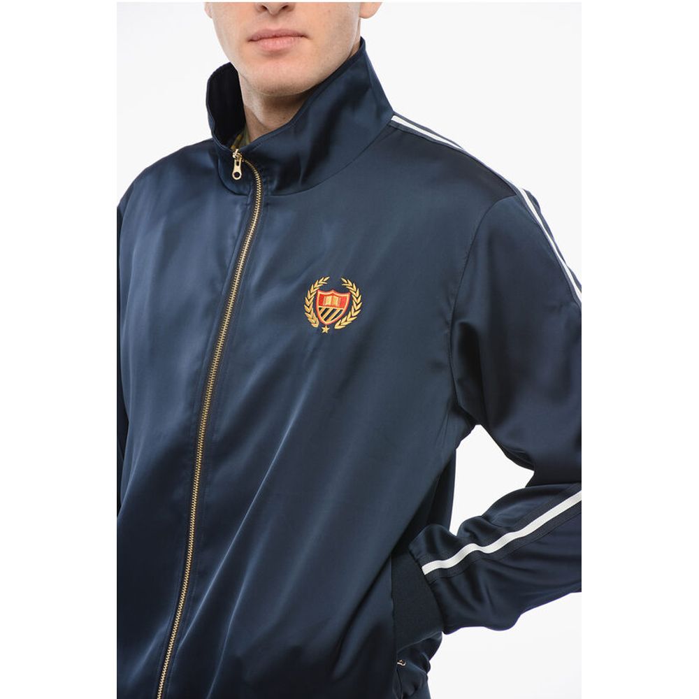 Bel Air Athletics Satin ACADEMY Mock Neck Sweatshihrt with Contrasting Side Ba