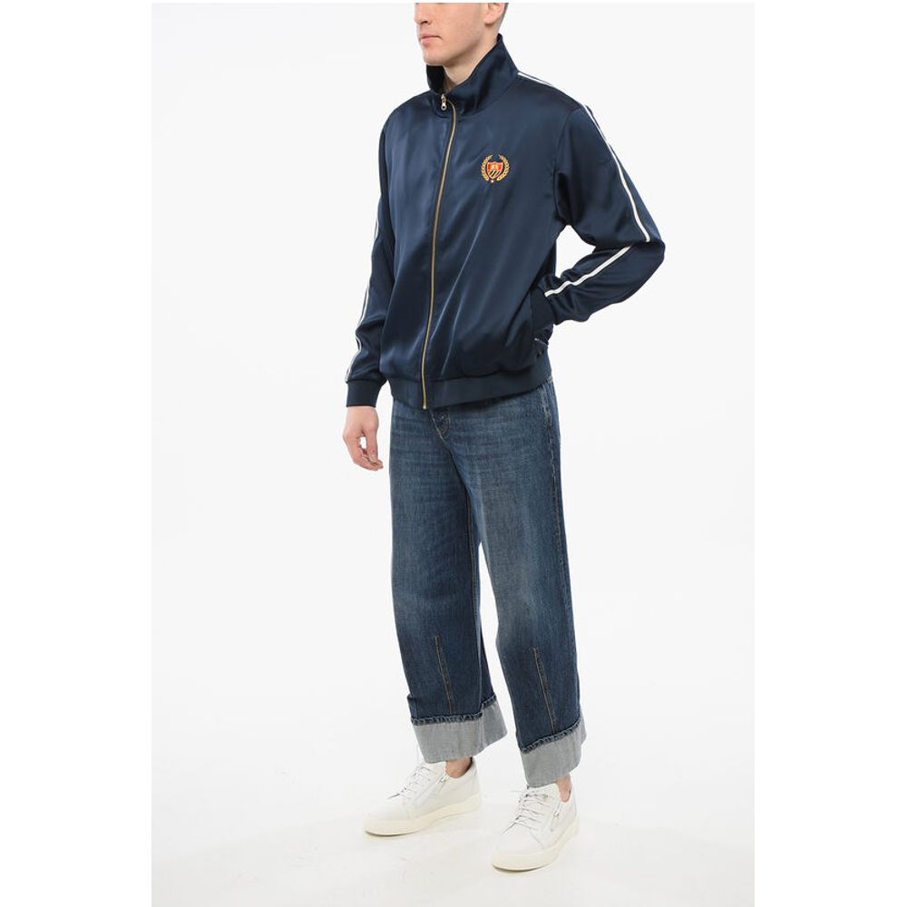 Bel Air Athletics Satin ACADEMY Mock Neck Sweatshihrt with Contrasting Side Ba