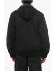 Airei Cotton Padded Jacket with Hood and Knit Edge