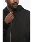 Airei Cotton Padded Jacket with Hood and Knit Edge