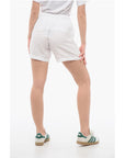 Finamore 1925 Solid Color Linen and Cotton Shorts with Elastic Waistband
