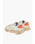 Valentino Fabric and Leather Sneakers with Injected Sole