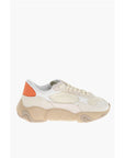 Valentino Fabric and Leather Sneakers with Injected Sole