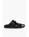Balenciaga Leather SUNDAY Sliders with Double Buckle
