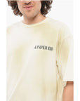 A Paper Kid Back Printed Washed Effect Crewneck t-shirt