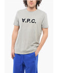 A.P.C. Solid Color Crew-neck T-Shirt with Flocked Logo